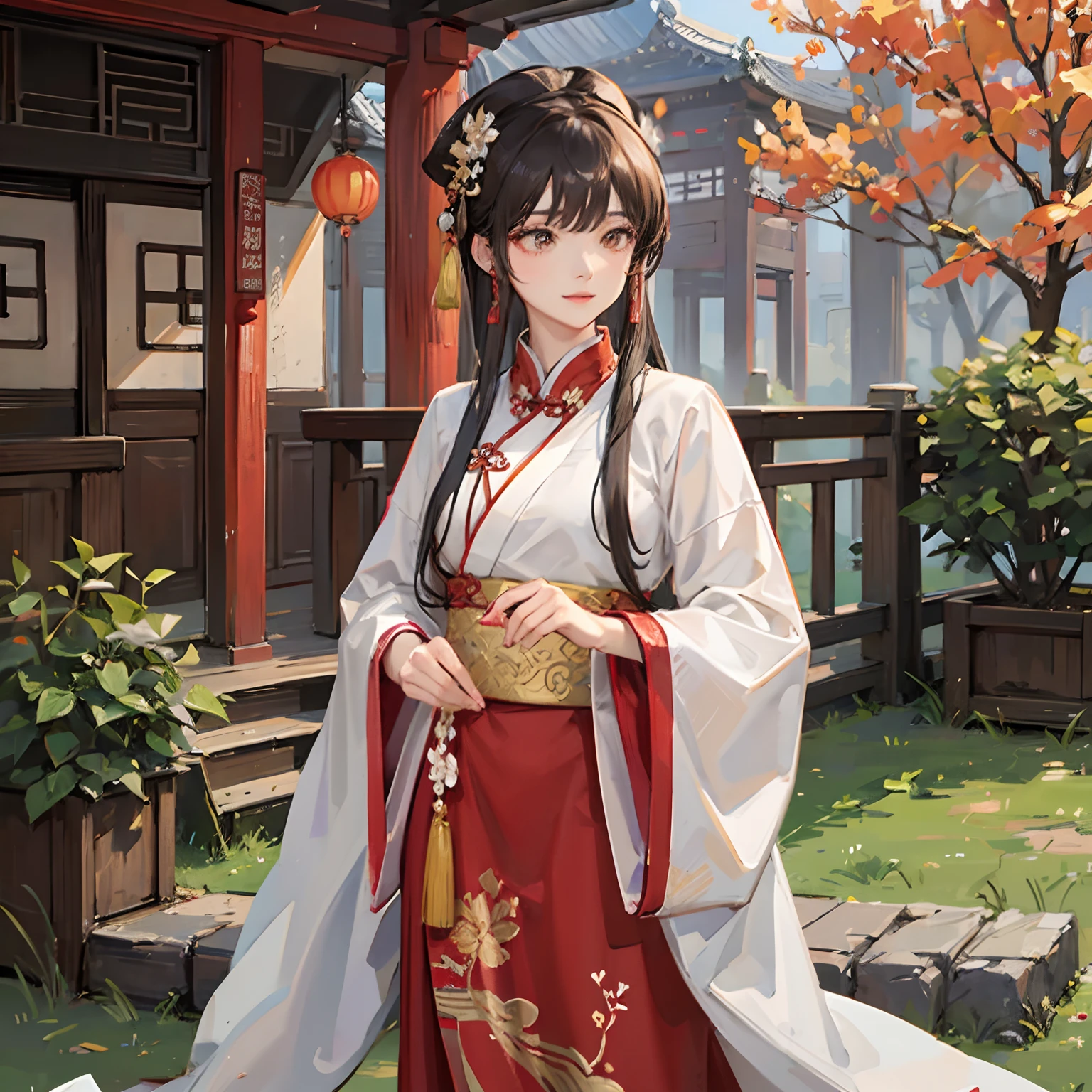 A woman, hanfu, traditional chinese,