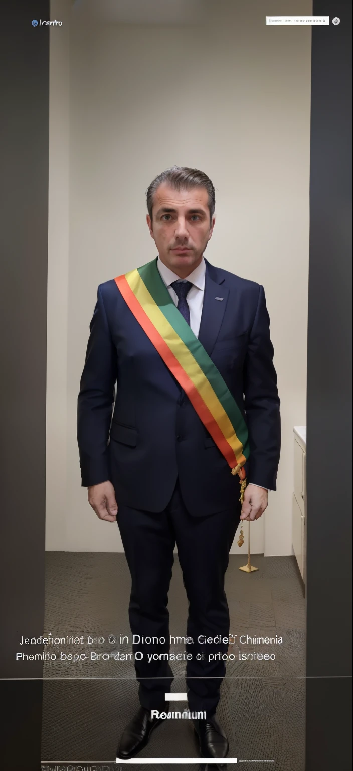a man in a suit and tie standing in a room, emanuele dascanio, vincenzo riccardi, marco bucci, lorenzo vitturi, mimmo rottela, paolo eleuteri serpieri, giuseppe dangelico pino, furio tedeschi, stefano brunesci, riccardo federici, mazzoni marco, simone graci