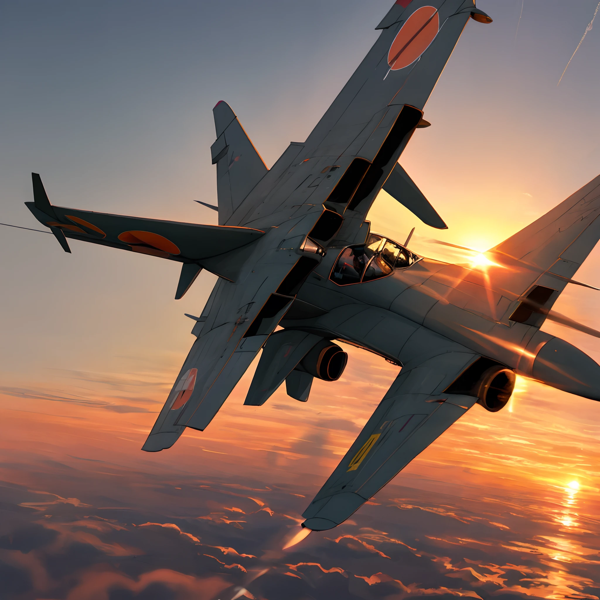 Naval Air Pilot Sunset