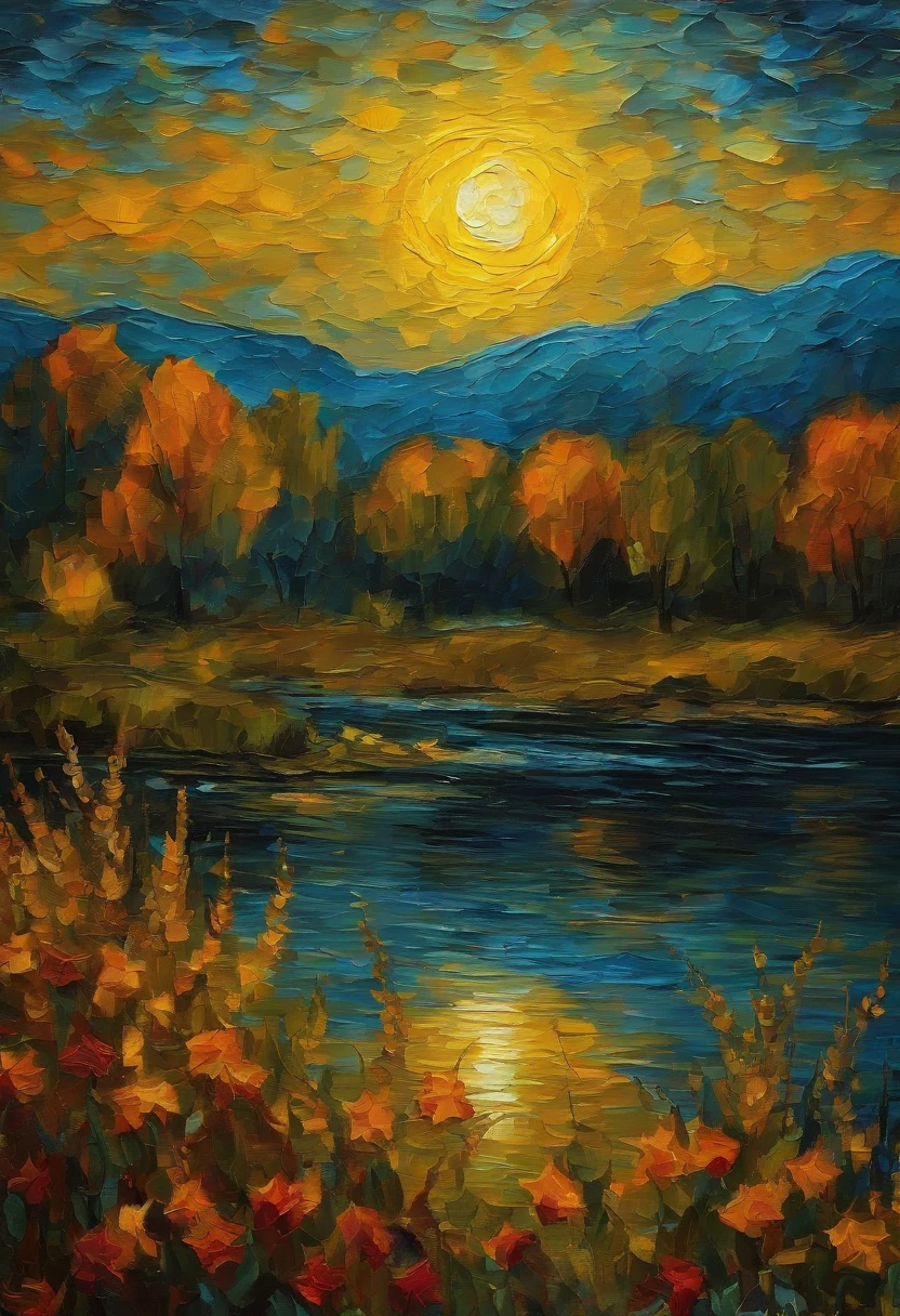 Make a version of van gogh girrasois with good quality, estilo noite estrelada de van gogh