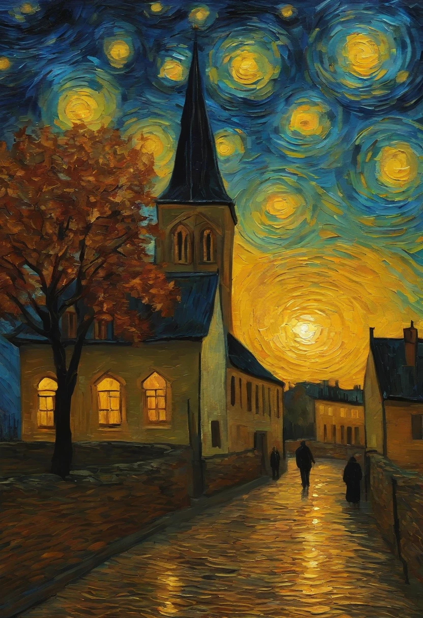 Make a version of van gogh girrasois with good quality, estilo noite estrelada de van gogh