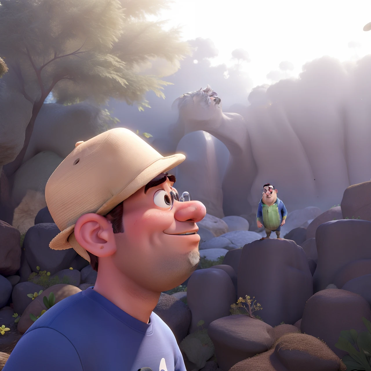 Homem estilo pixar, alta qualidade, melhor qualidade