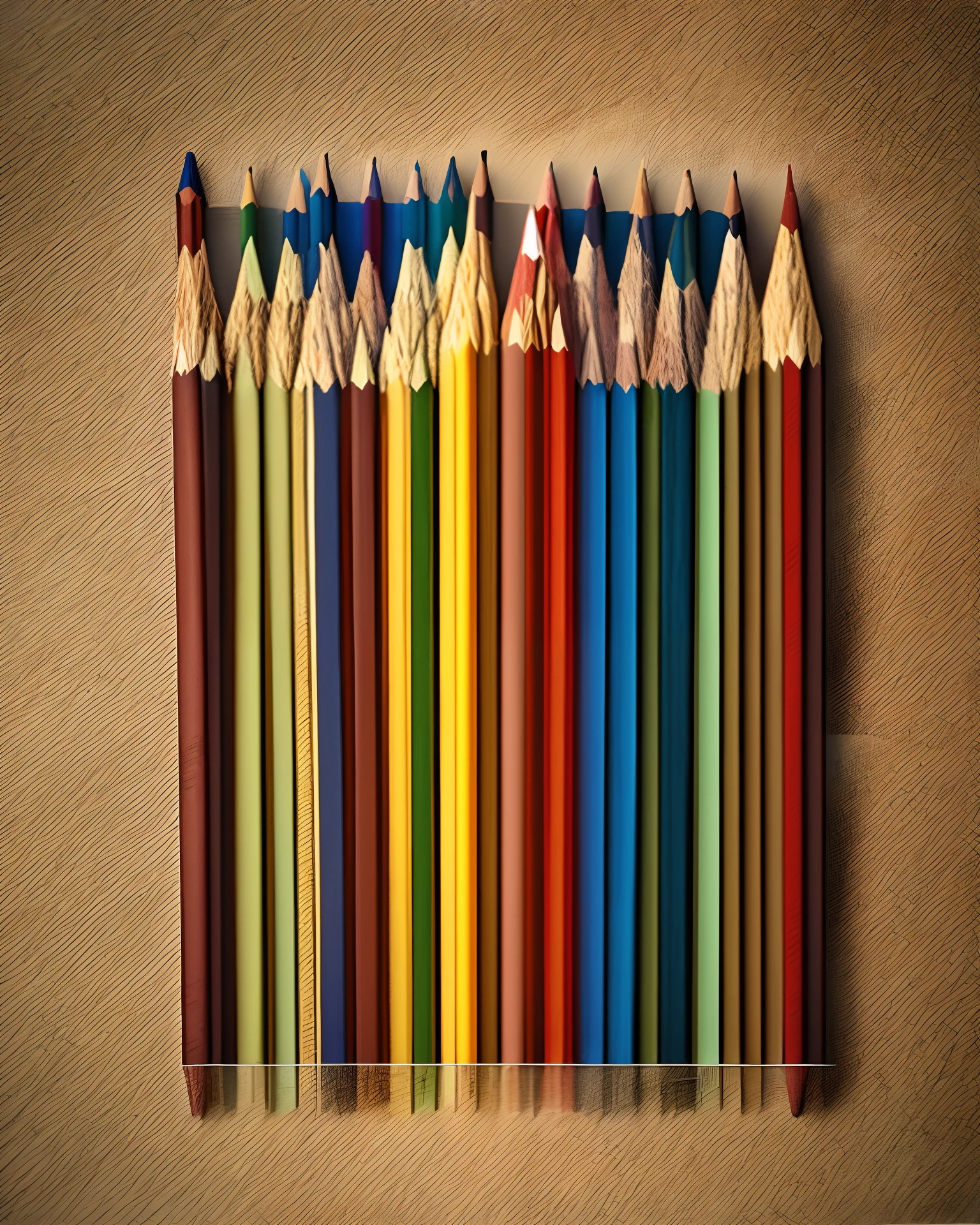 Classical period architectural colored pencils