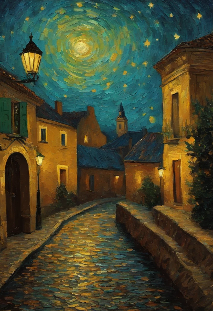 Make a version of van gogh girrasois with good quality, estilo noite estrelada de van gogh