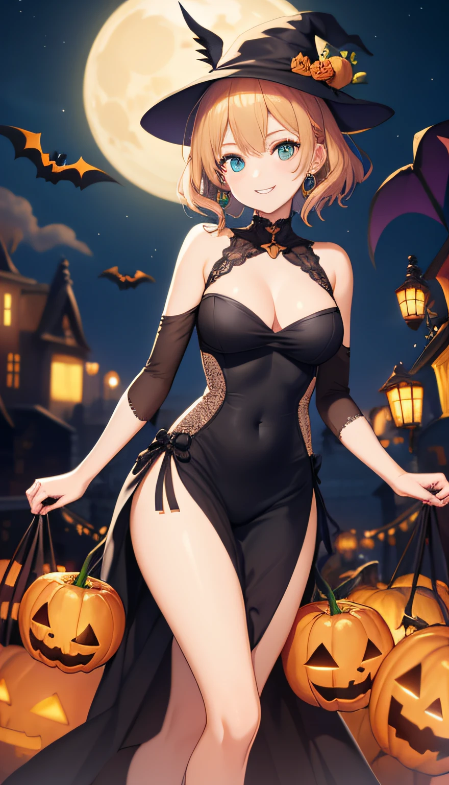 Halloween Costumes、Fashionable、squash、natta、a moon、cute little、large full breasts、a smile