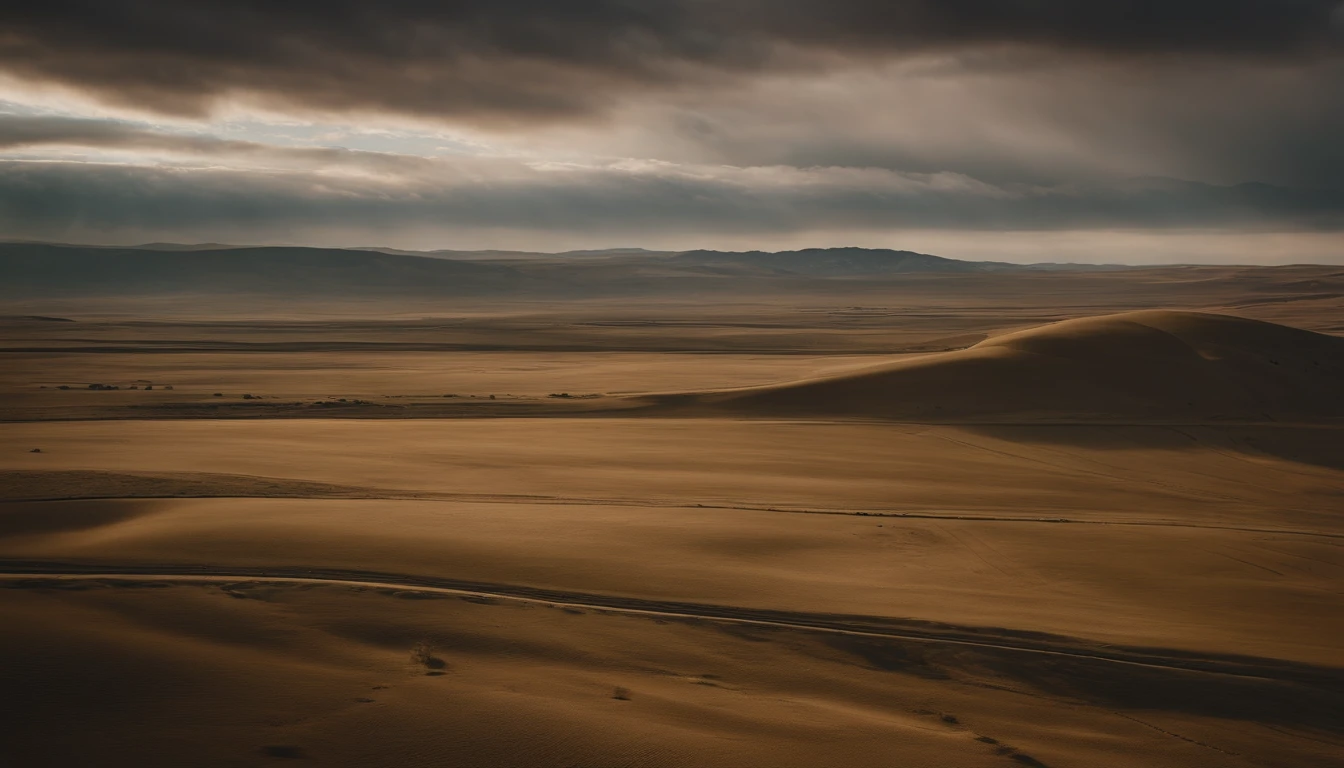 Steppe aerial photography