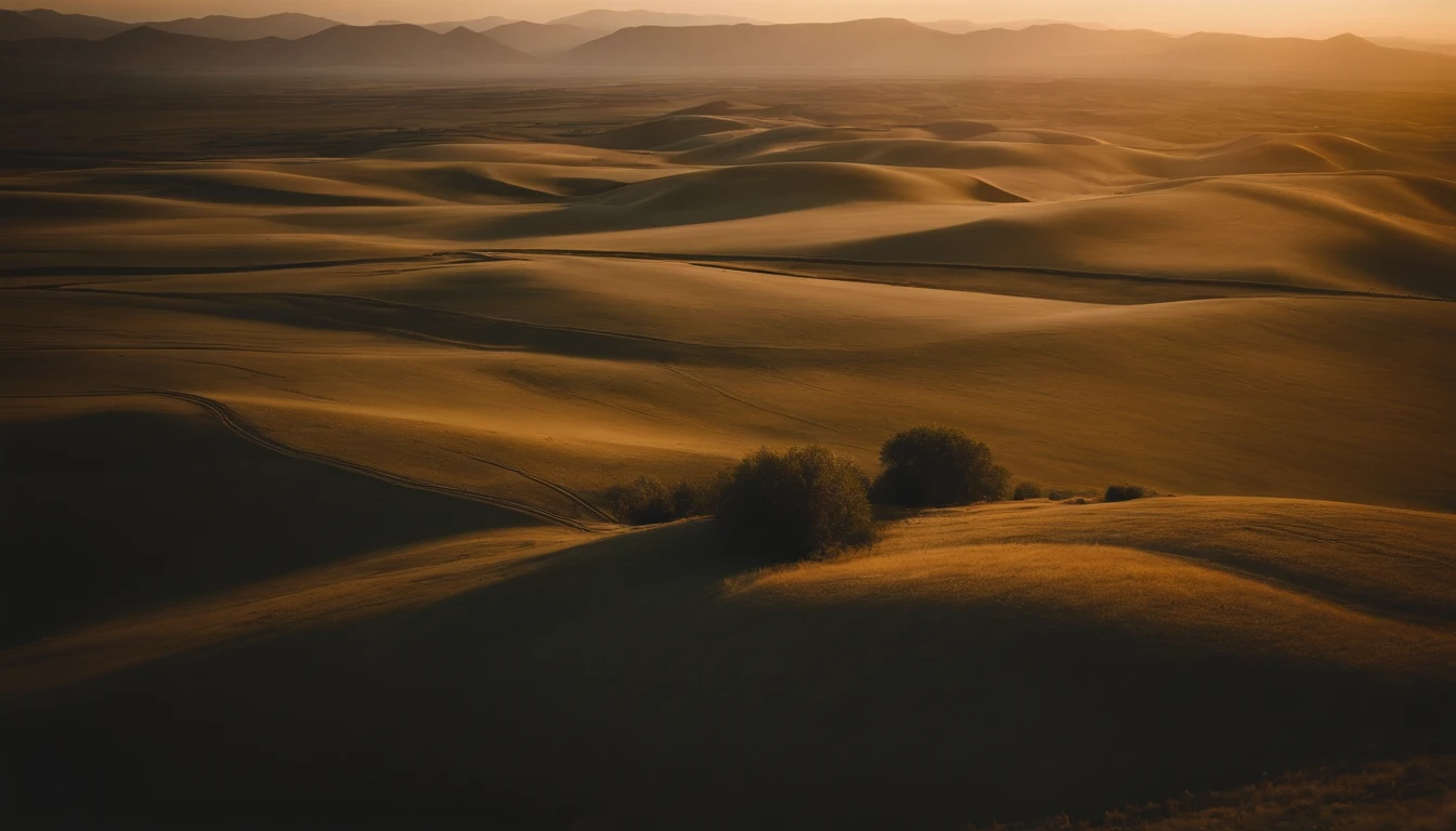 Steppe aerial photography