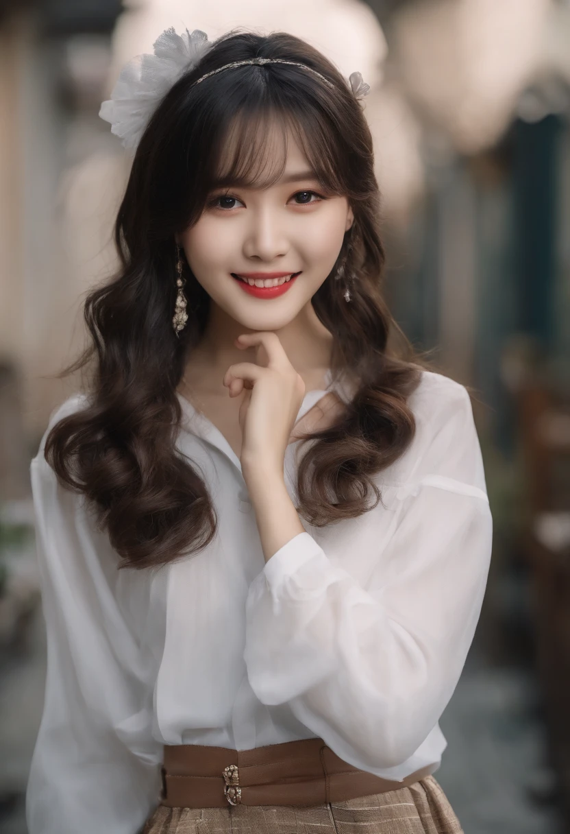 Photo Real、photoRealstic、top-quality
Black long-haired、Lots of bangs、Hair bouncing outward、bouncing hair、Messy bouncing hair、beret、wetting hair、Drenched hair The contours of the face are round、small mouth、a small face、drooing eyes、big eye、a baby face、Beautiful skin maid clothes、Clothes with a collar、Clothes made of sheer fabrics、White miniskirt、a miniskirt、Skirt above the knee、Wet clothes、damp clothing、soaked clothes、Transparent clothing 独奏、sixteen years old、153cm、young body、skinny body、Beautiful skins、Laughing、Laughing expression、Facial expressions to enjoy、Taking a selfie in front of the mirror
