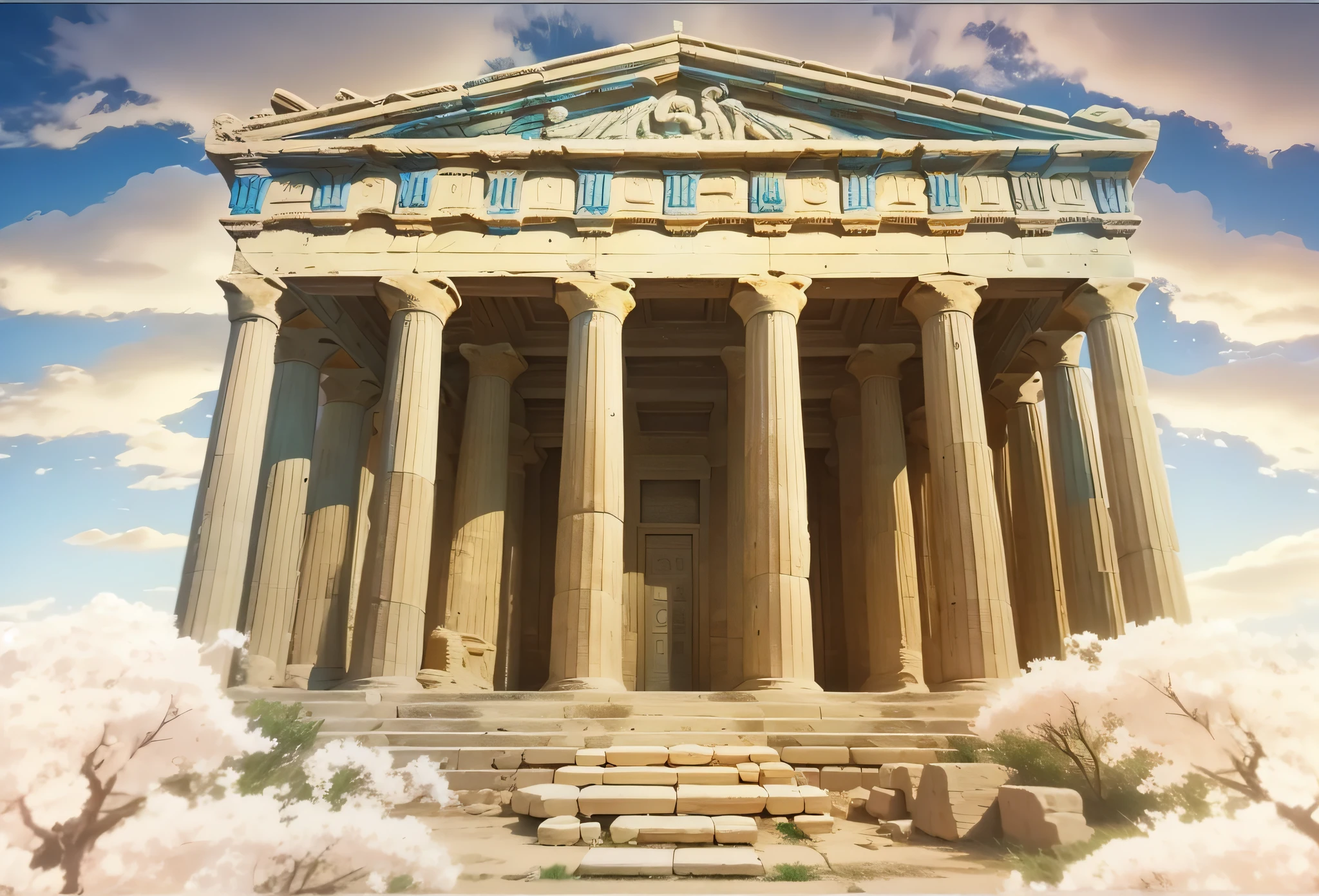 A fully restored Greek temple, Temple of Concordia in Agrigento,
