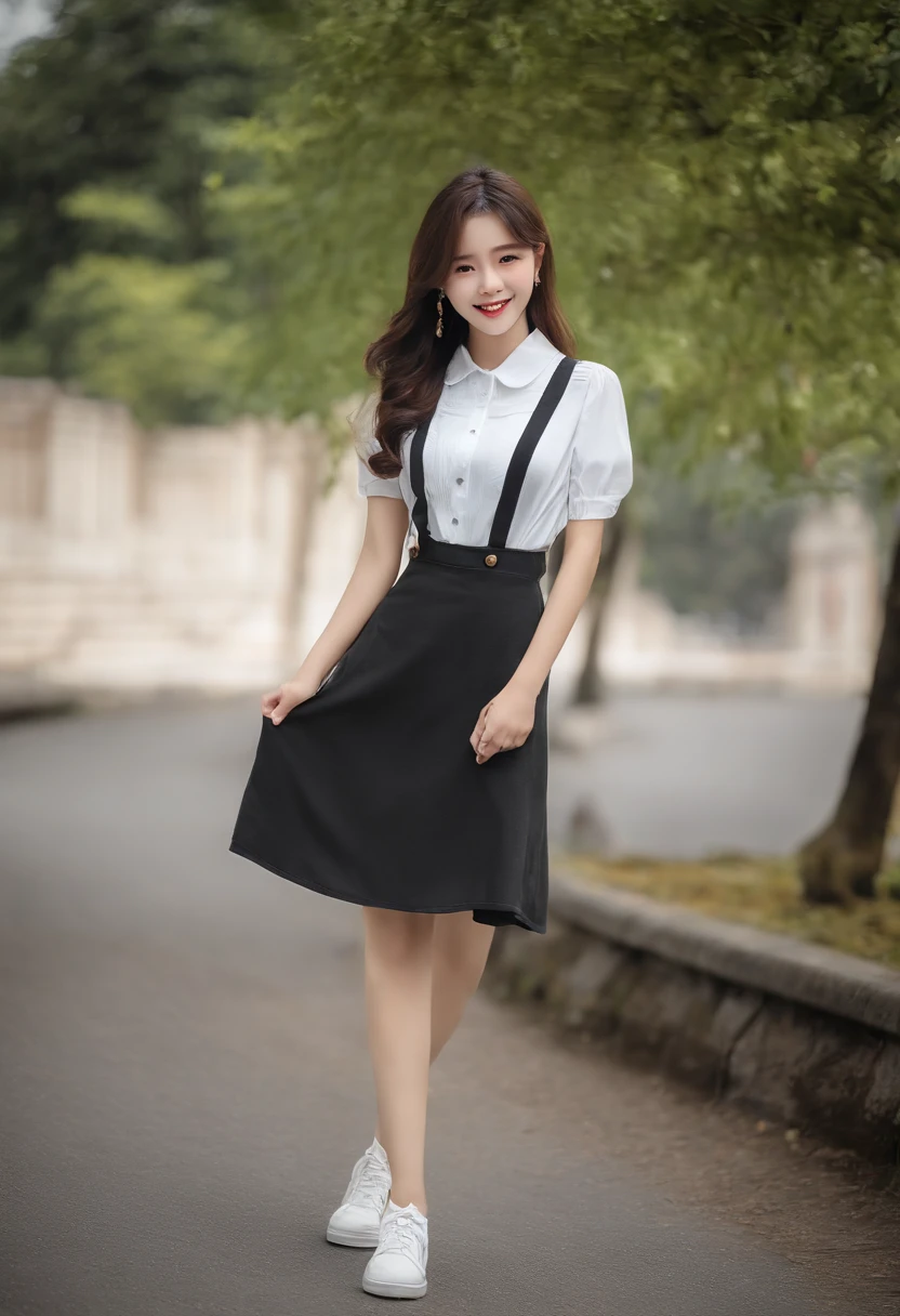 Photo Real、photoRealstic、top-quality
Black long-haired、Lots of bangs、Hair bouncing outward、bouncing hair、Messy bouncing hair、beret、wetting hair、Drenched hair The contours of the face are round、small mouth、a small face、drooing eyes、big eye、a baby face、Beautiful skin Apron Dresses、Clothes with a collar、Clothes made of sheer fabrics、White miniskirt、a miniskirt、Skirt above the knee、
独奏、sixteen years old、153cm、hi-school girl、young body、skinny body、Beautiful skins、Laughing、Laughing expression、Facial expressions to enjoy、Taking a selfie in front of the mirror using a smartphone