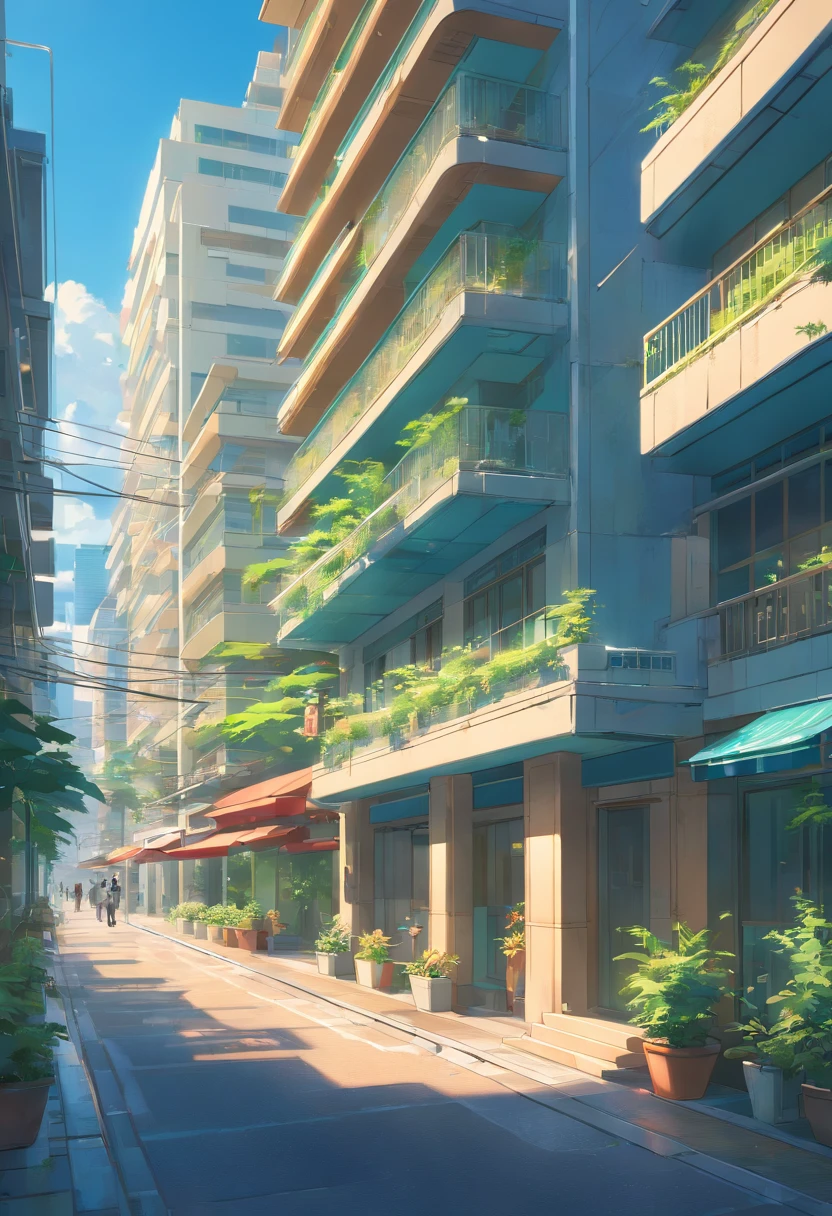 Create an ultra-high resolution image of a 15-story, Vietnamese-style luxury hotel. Using advanced macro photography techniques, Highlight the intricate details on the building's exterior. Achieve a shallow depth of field, Let the building stand out clearly against a slightly blurred background. Improve the lighting to emphasize the texture and contours of the facade, Eliminate harsh shadows, Warm atmosphere. Express the your flexibility and elegance. Perform post-processing techniques to improve image clarity, Contrast and color balance, Protect every aspect, From the complex textures of the construction