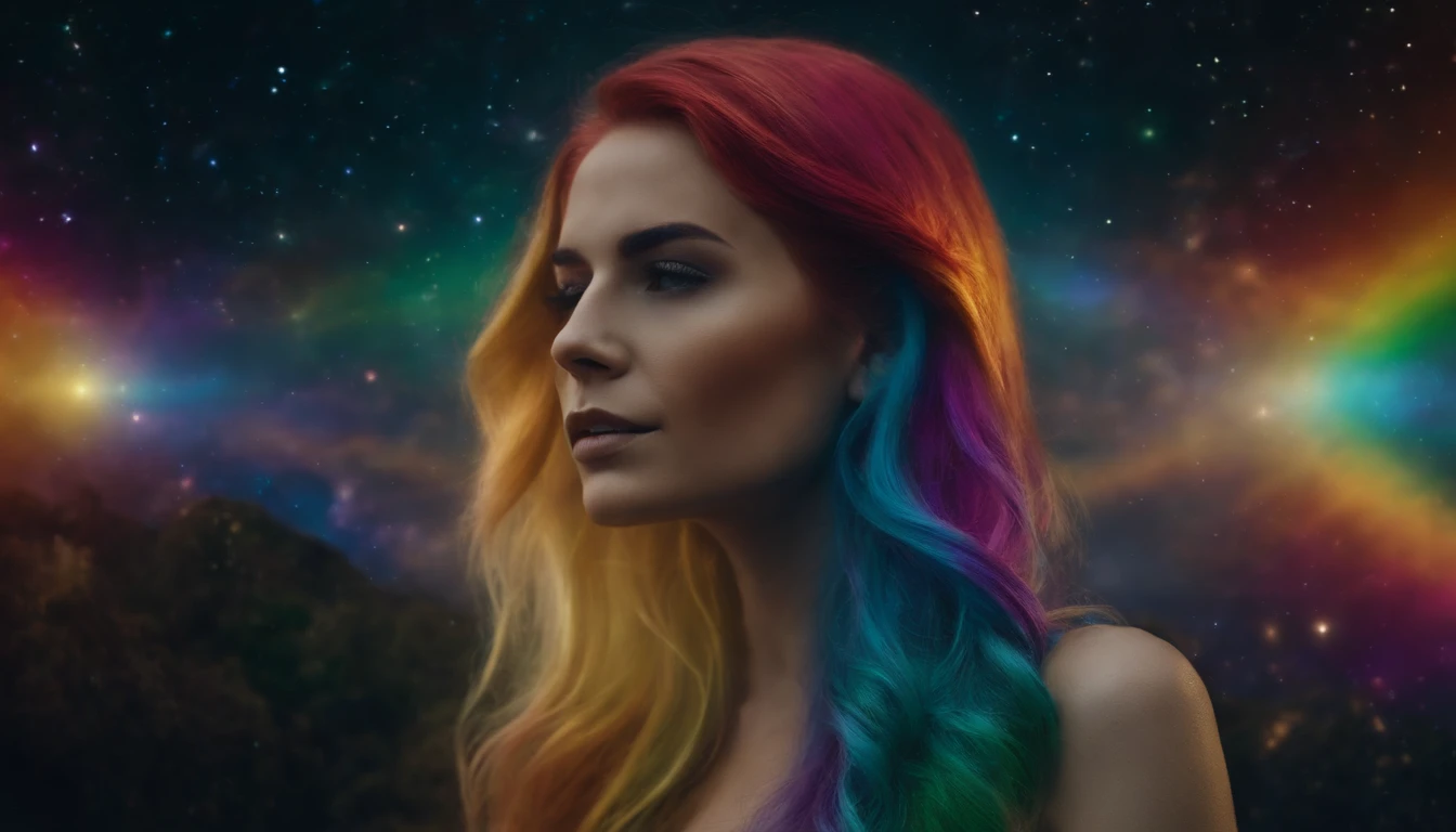 a beautiful Björk as a unicorn centaur,singing,Fiona Apple,Aurora,Kate Bush and Gwen Stefani screaming,their magic being drained by Björk,(best quality,4k,8k,highres,masterpiece:1.2),ultra-detailed,(realistic,photorealistic,photo-realistic:1.37),magical fantasy,colorful,dramatic lighting,vivid colors,epic fantasy landscape,cinematic,ethereal,mystical