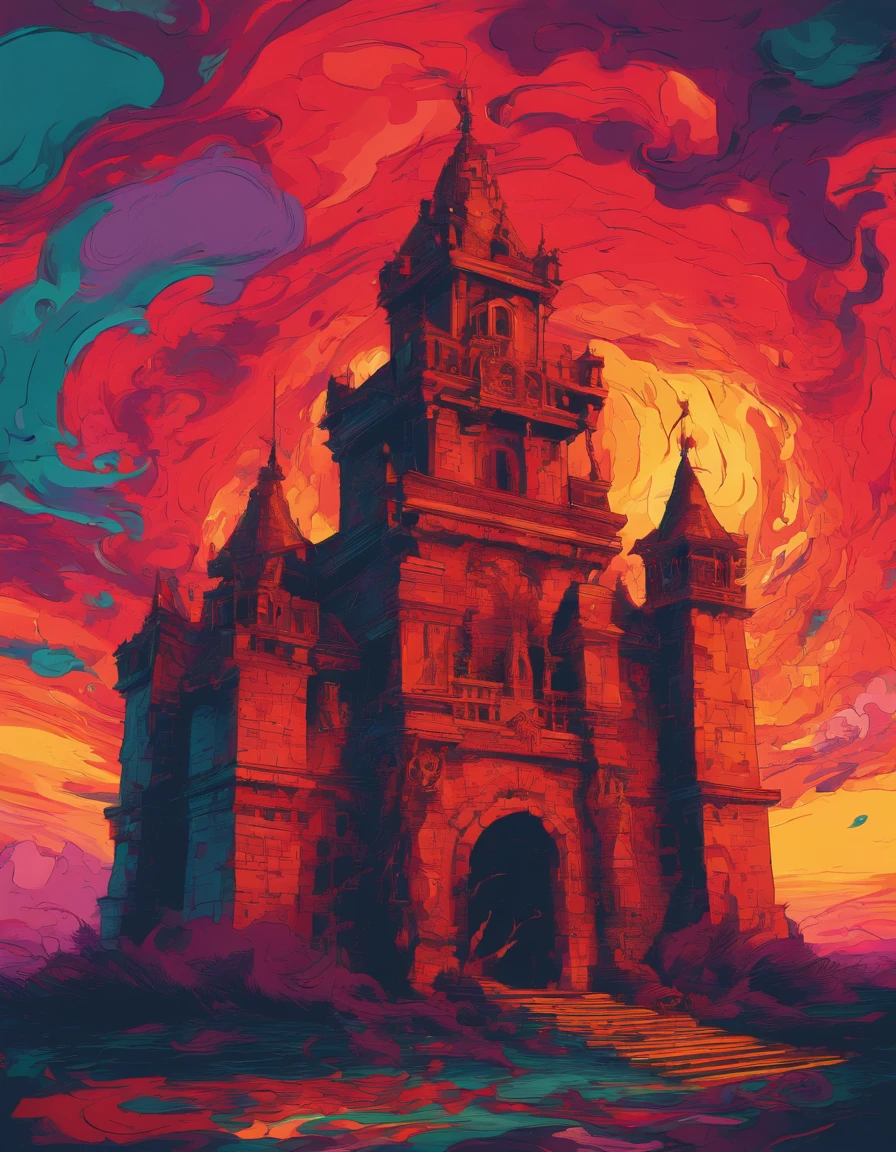 The scorching sun fades into the clouds,This mysterious manor is like being driven by some force,It sheds its barren face,Put on the glamorous tulle again。The old and dilapidated hall has been restored to its original appearance,The majestic ancient Cerberus sculpture resembles a faithful slave,Quietly guard the gate that leads to the depths of the castle。Midnight lightning and thunder roared, shouts were heard from the medieval cathedral, bare teeth, and bright red blood flowed from the cracks in the doors