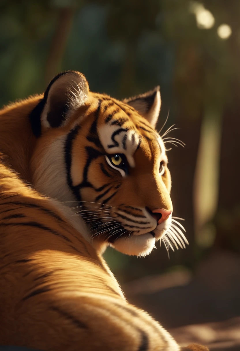 (master part), (best quality), (ultra-detalhado), (corpo inteiroesbian:1.2), super fofo, por Pixar, Baby tiger, grandes olhos brilhantes, Felpudo, sorrir, Delicado e fino, Contos de fadas, Incredible high details, Estilo Pixar, paleta de cores brilhantes, luz natural, rendering by octane, trending on artstationh, gorgeous, ultra-grande angular, 8k, disco Rigido, Realistic