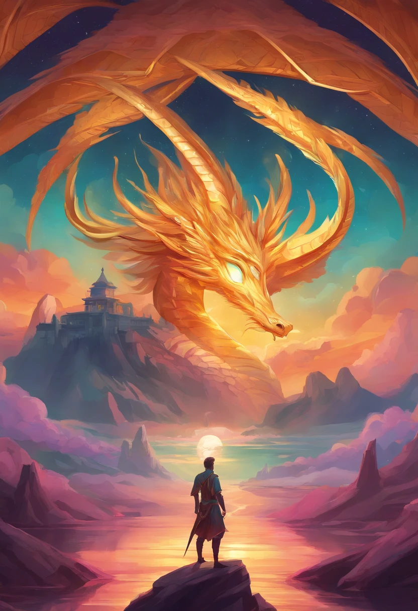 /imagine prompt: Golden Dragon Rider, Art Deco, Logomark, Vibrant Palette, Magical Realism, Synthwave:: t-shirt vector, center composition graphic design, plain background::2 mockup::-2 --upbeta --ar 1:1