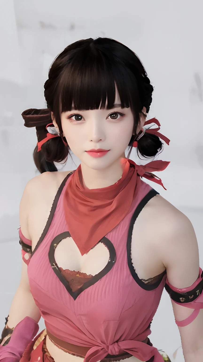 masutepiece, Best Quality, Illustration, Ultra-detailed, finely detail, hight resolution, 8K Wallpaper, Perfect dynamic composition, Beautiful detailed eyes, Women's Fashion Summer,Medium Hair,small tits,Natural Color Lip, Bold sexy poses,Smile,Harajuku、20 years girl、Cute、Sexy shot looking at camera
