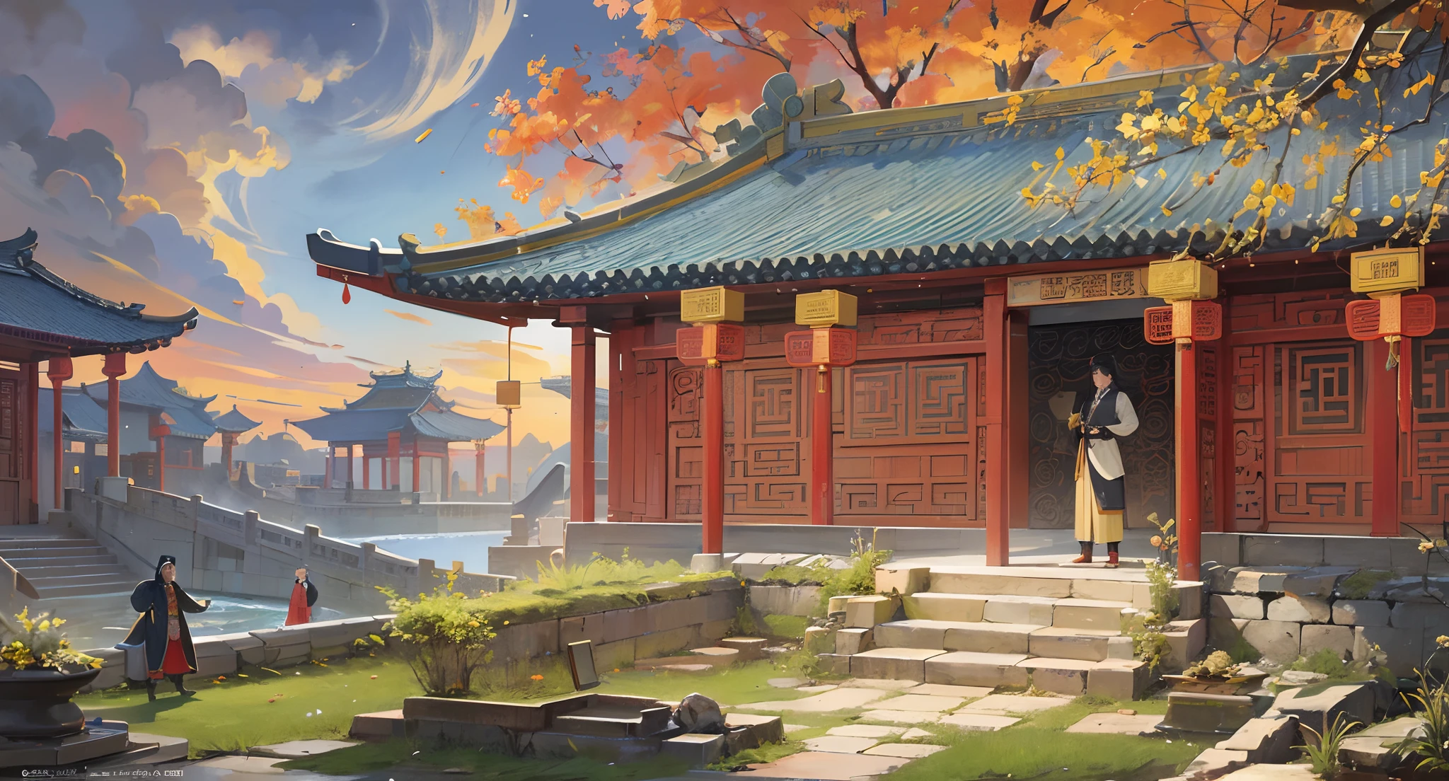 Cover image of an article，Among them is the title Into the History of the Ming Dynasty，Subtitle: The Golden Decade of the Wanli Emperor，The background is the contrast between the light background of Zhang Juzheng's figure and the palace wall --auto --s2