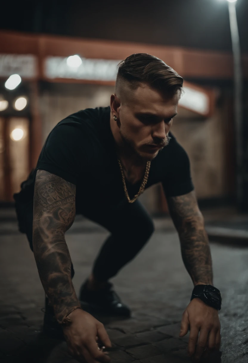 King of the street fight, mucle, tattoo, crown, Russia