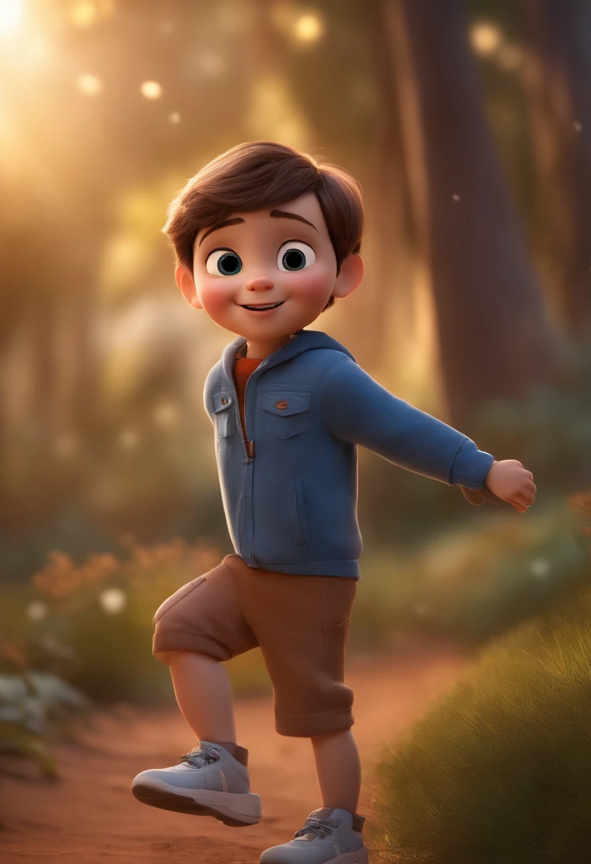 a happy cute ??? standing short hair, vestindo uma fantasia espacial, , fundo branco, barnet, Tom, Estilo Pixar, ....3d, desenhos animados, rosto detalhado, asymmetrical 16k