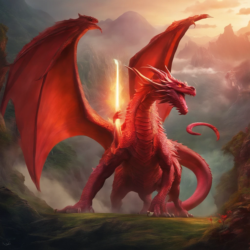 Ball Dragon Movie Poster,A mais alta qualidade de imagem,cinematic texture,uma obra-prima,tmasterpiece,red dragon, em chamas