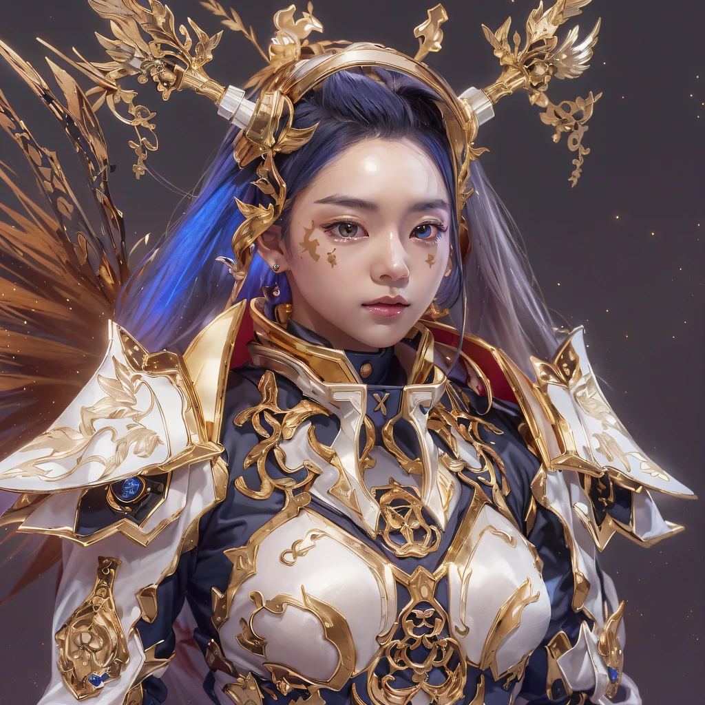 Light orange wind((Red and white mech girl))National wind circle,Flying nine-tailed fat skull flame ethereal toad star,Golden-black damask white rabbit fur bra,Fuchsia pink diamonds, Tulle burgundy diamond shin guard,CG ,Light orange full set of thick mechs,Giant,, Realistic secret girl rendering, detailed face of a asian girl, Reality in the secret world, Smooth CG art, Realistic. Cheng Yi, Realistic secret style, A lovely secret rendering, 8K portrait rendering, Render character art 8 K, Kawaii realistic portrait,Golden-black damask white rabbit fur bra,Fuchsia pink diamonds, Tulle burgundy diamond shin guard((ultra real detailed.mecha-girl)Mink cotton suit mech,Bright blue and white feathers gold silk shoulder pads,Shi Zhong Huhu female Taoist,Tailfire,Tattooed with,Genius ratio,Silicone texture,Short bright purple hair,3D modeling,4K,8K,16K smooth (Masterpiece, Top quality, Best quality, offcial art, Beauty and aesthetics: 1.2), Very detailed, Colorful, Most detailed, branches,mecha-girl, (Mards)mecha-girl(canyons), (Linen future mech girl), Angry fighting stance, looking at the ground, Batik linen bandana, Crane pattern long sleeve garment,Mecha Maiden Canyon(Abstract propylene splash:1.2), Dark clouds lightning background,Sprinkle with golden mech girl powder(realisticlying:1.4),Black color hair,Flour fluttering,rainbow background, A high resolution, the detail, RAW photogr, Sharp Re, Nikon D850 Film Stock Photo by Jefferies Lee 4 Kodak Portra 400 Camera F1.6 shots, Rich colors, ultra-realistic vivid textures, Dramatic lighting, Unreal Engine Art Station Trend, cinestir 800,Flowing black hair,(((Red and white mech girl))),Front view,Pure transparency,Wear boxing gloves,Ice is permeable to gas,Film light and shadow,Panorama ultra-wide angle,extremely happy,The texture of the real person is delicate,Strong visual impact,Hyper-detailing,Dream girl,Refined face,prettyeyes,high saturated,Wear reflective sunglasses with a thick gold thread,crystal-clear,Good interpe