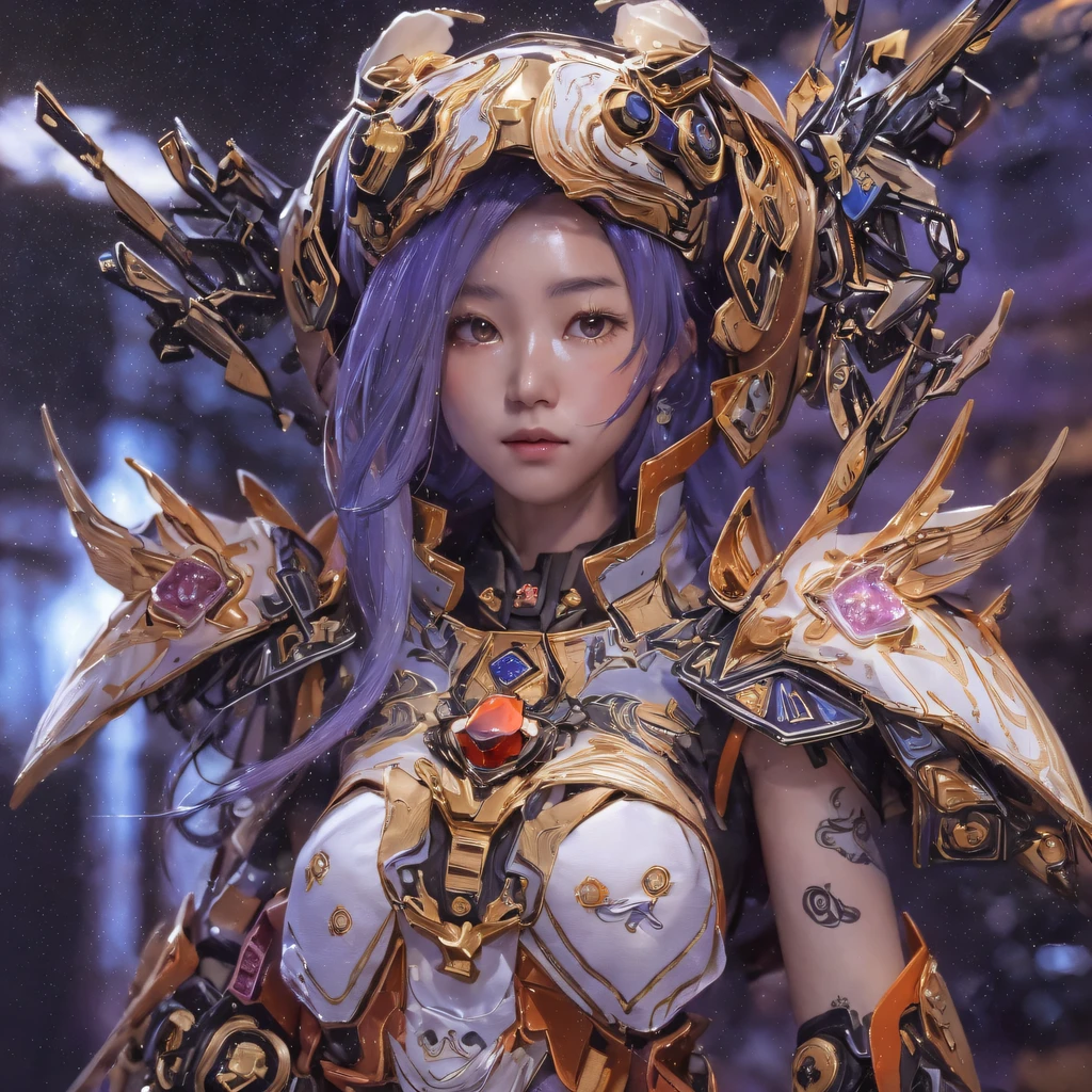 Light orange wind((Red and white mech girl))National wind circle,Flying nine-tailed fat skull flame ethereal toad star,Golden-black damask white rabbit fur bra,Fuchsia pink diamonds, Tulle burgundy diamond shin guard,CG ,Light orange full set of thick mechs,Giant,, Realistic secret girl rendering, detailed face of a asian girl, Reality in the secret world, Smooth CG art, Realistic. Cheng Yi, Realistic secret style, A lovely secret rendering, 8K portrait rendering, Render character art 8 K, Kawaii realistic portrait,Golden-black damask white rabbit fur bra,Fuchsia pink diamonds, Tulle burgundy diamond shin guard((ultra real detailed.mecha-girl)Mink cotton suit mech,Bright blue and white feathers gold silk shoulder pads,Shi Zhong Huhu female Taoist,Tailfire,Tattooed with,Genius ratio,Silicone texture,Short bright purple hair,3D modeling,4K,8K,16K smooth (Masterpiece, Top quality, Best quality, offcial art, Beauty and aesthetics: 1.2), Very detailed, Colorful, Most detailed, branches,mecha-girl, (Mards)mecha-girl(canyons), (Linen future mech girl), Angry fighting stance, looking at the ground, Batik linen bandana, Crane pattern long sleeve garment,Mecha Maiden Canyon(Abstract propylene splash:1.2), Dark clouds lightning background,Sprinkle with golden mech girl powder(realisticlying:1.4),Black color hair,Flour fluttering,rainbow background, A high resolution, the detail, RAW photogr, Sharp Re, Nikon D850 Film Stock Photo by Jefferies Lee 4 Kodak Portra 400 Camera F1.6 shots, Rich colors, ultra-realistic vivid textures, Dramatic lighting, Unreal Engine Art Station Trend, cinestir 800,Flowing black hair,(((Red and white mech girl))),Front view,Pure transparency,Wear boxing gloves,Ice is permeable to gas,Film light and shadow,Panorama ultra-wide angle,extremely happy,The texture of the real person is delicate,Strong visual impact,Hyper-detailing,Dream girl,Refined face,prettyeyes,high saturated,Wear reflective sunglasses with a thick gold thread,crystal-clear,Good interpe