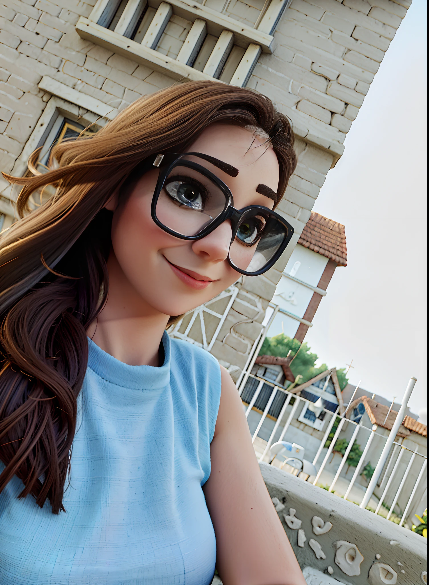 Beautiful French woman sitting and sipping coffee outside the street side in a small café, beautiful face, cabelo preto curto com olhos azuis e sombra pesada, vestindo roupas bonitas e elegantes, grande estilo de moda, looking at you with loving eyes and a soft smile, Background is a European city of the city center, Fundo desfocado, profundidade de campo rasa, Cinematic light, luz suave, retroiluminado, micro-detalhes, fotorrealismo, fotorrealista, cinemactic, 85mm 1.4