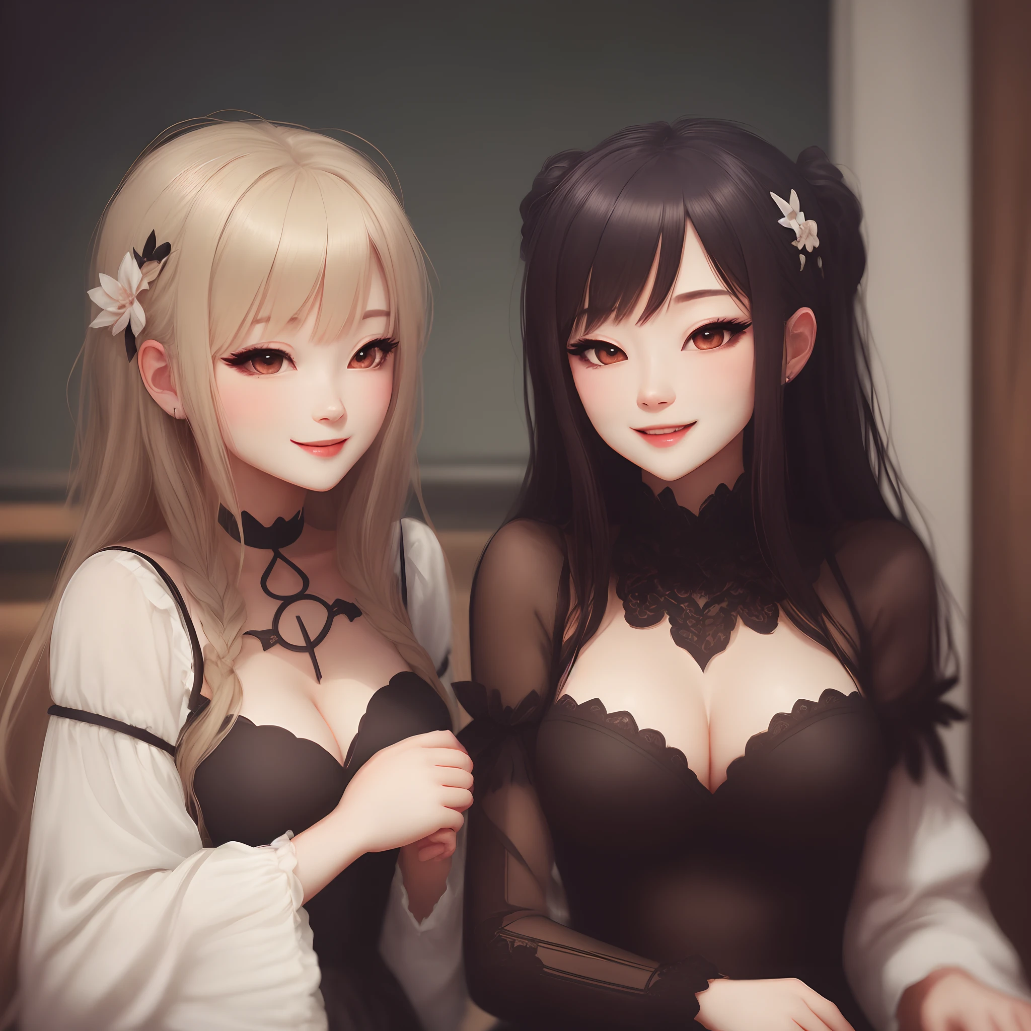 Darkness Couple Flirting