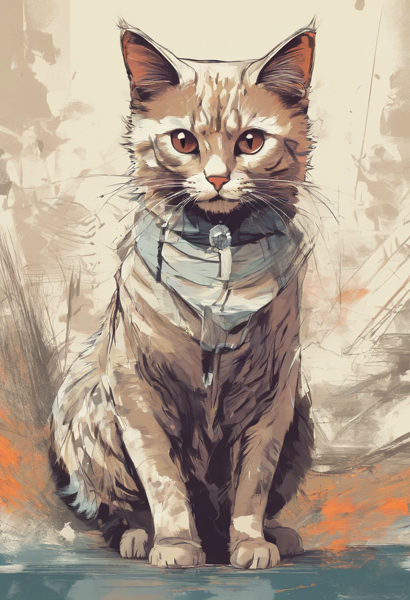 Cat in vector style