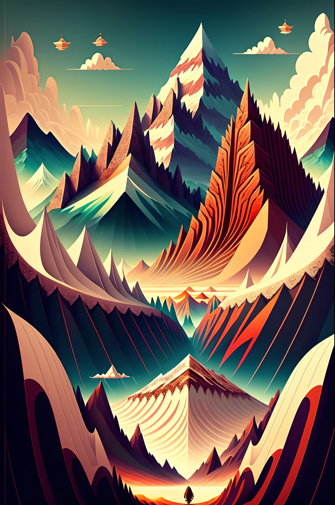 Create a captivating and surreal digital artwork in the outcast world Eight Mountains I Will Cut Netorio Yay Rashum