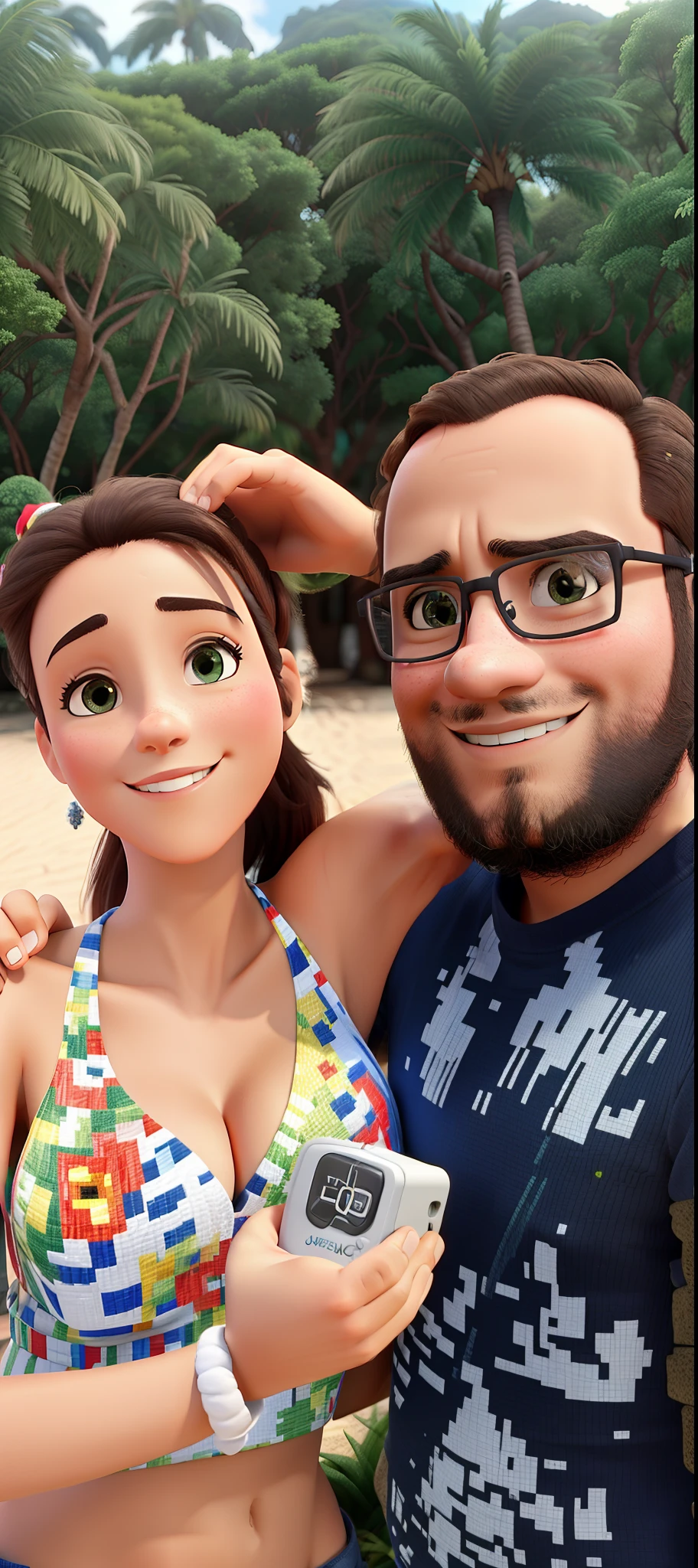 Imagem estilo pixel, mulher segurando celular iphone 14 na mao alta qualidade, melhor qualidade