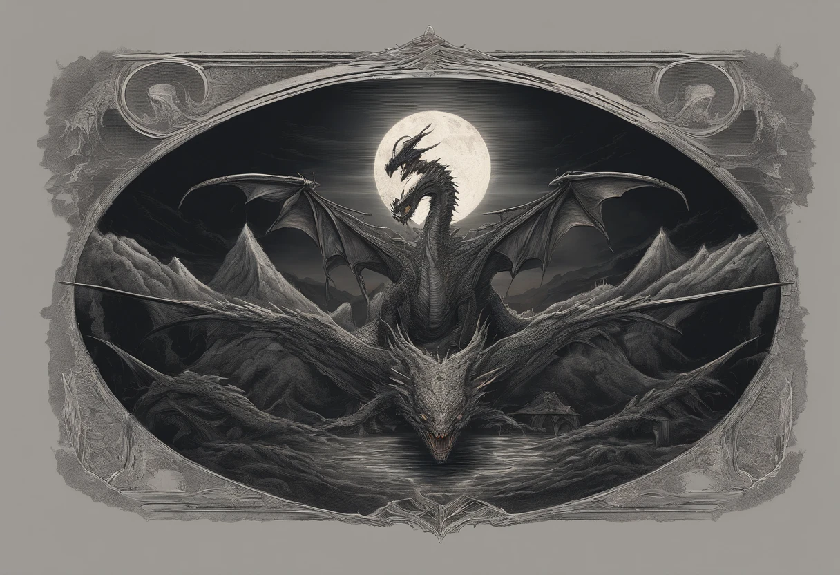/imagine prompt: Murky Dragon's Ascend, Surrealism, Iconography, Gilded Tones, Magical Realism, Synthwave:: t-shirt vector, center composition graphic design, plain background::2 mockup::-2 --upbeta --ar 1:1
