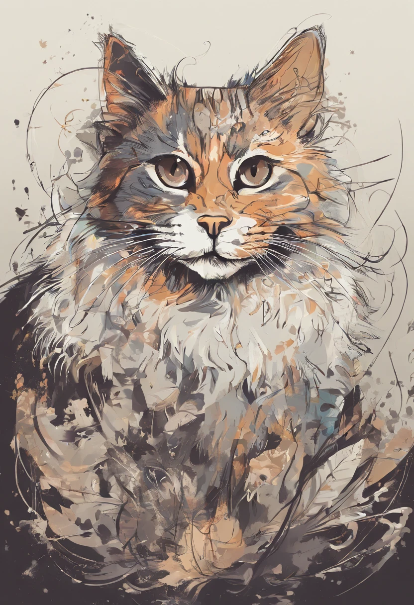 Cat in vector style