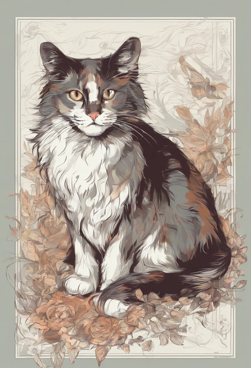 Cat in vector style