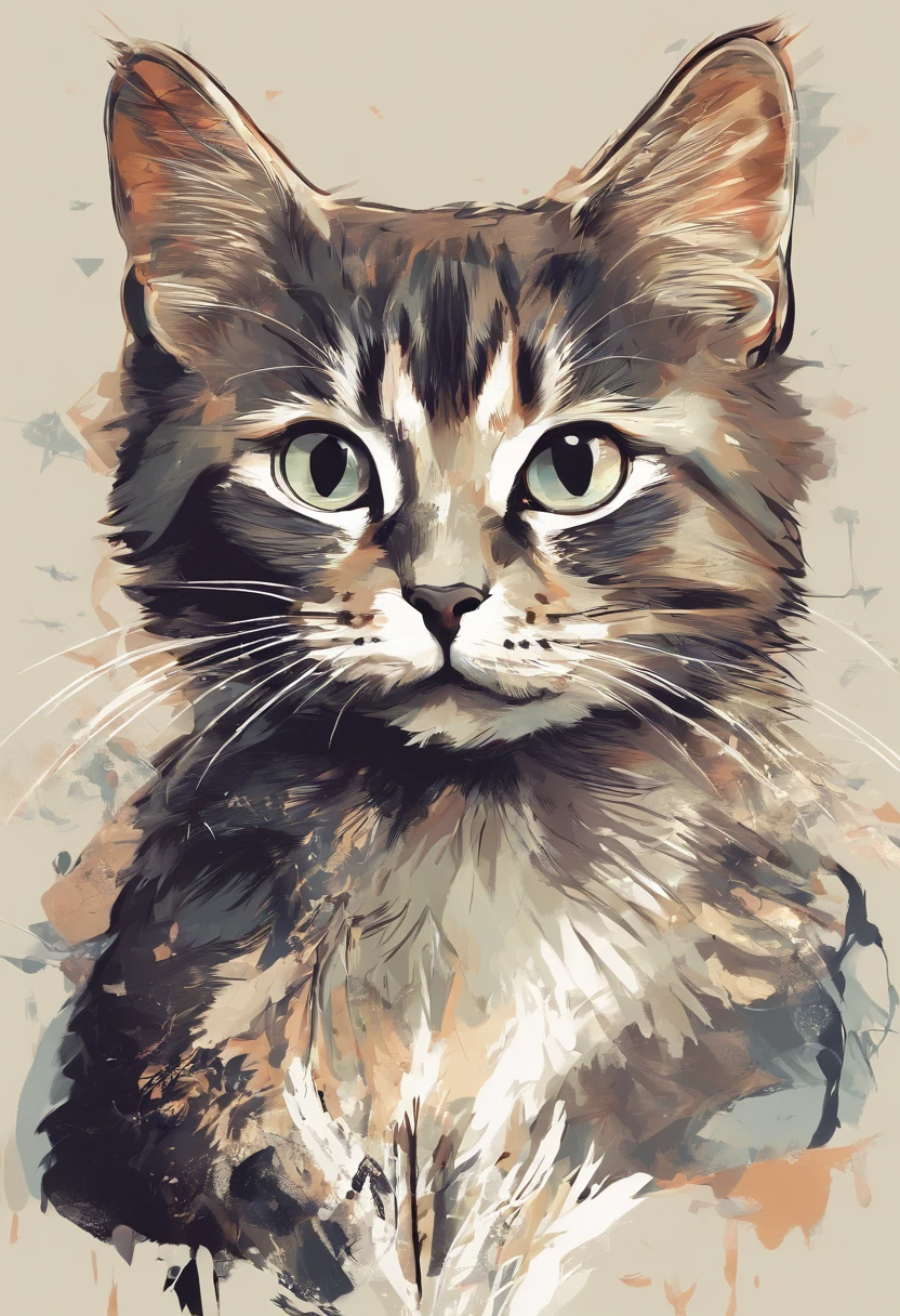 Cat in vector style