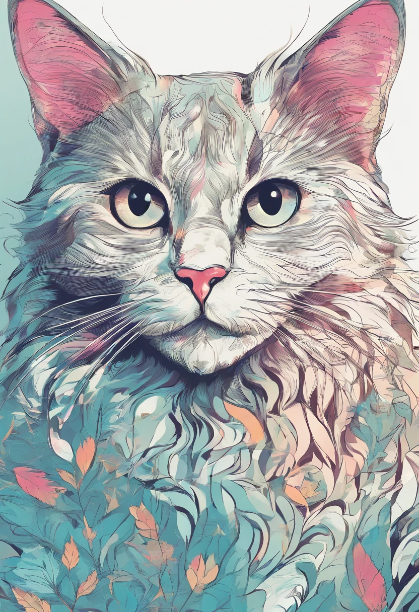 A vector-styled cat,illustrated,ultra-detailed,highres,vivid colors,professional lighting,vector whiskers,vector fur,detailed eyes,detailed nose,detailed ears,vector tail,vector paws,vector body,vector outline,vector shading,vector patterns,vector texture,vector strokes,vector lines,vector curves,vector gradients,vector shapes,vector composition,vector details,vector artwork,vector design,vector style,vector graphic,vector illustration,vector elements,vector dynamics,vector effects,vector techniques,vector graphics software,vector drawing software,vector editing software.
