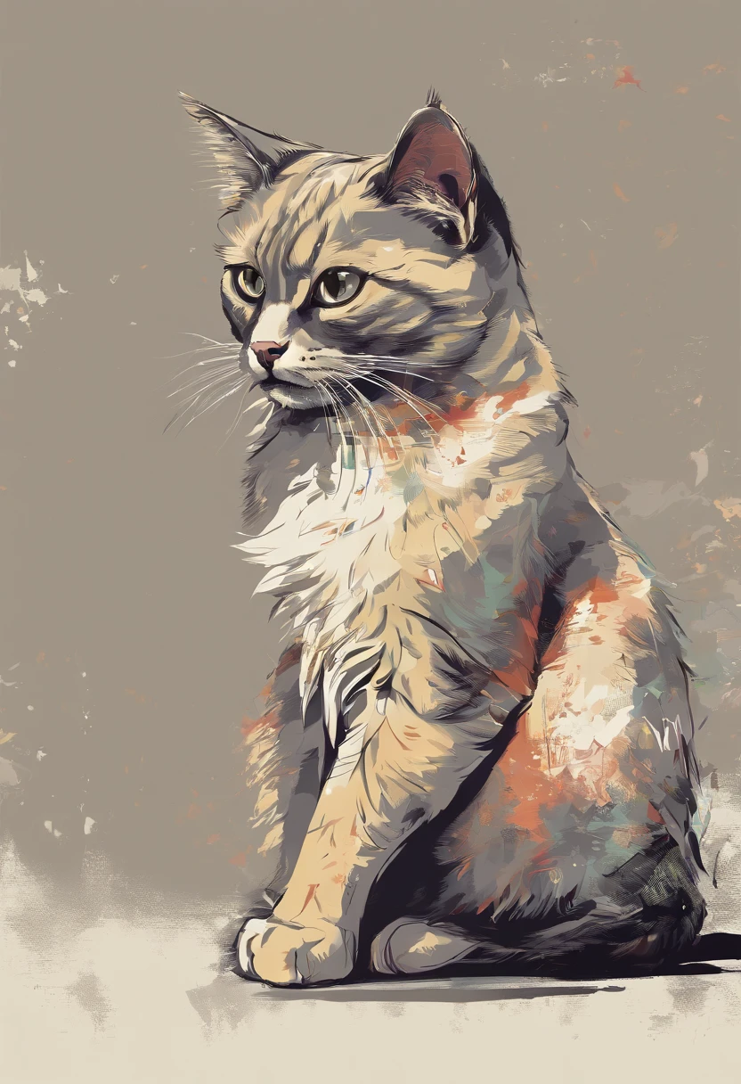 Cat in vector style