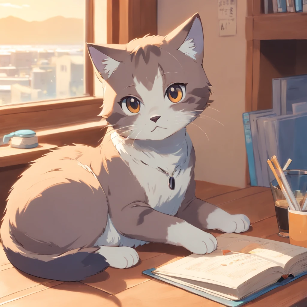 Little cute isometric cat emoji, Tuxedo jack,Gray and white cat, kawaii, Southern French wall in the background, soft and muted colors, 3d icon clay rendering, Spring: 120 mm, 3D blender rendering, trending on polycount, modular constructivism, Orange background, physically-based renderingt, The kitten in the middle raised her hand