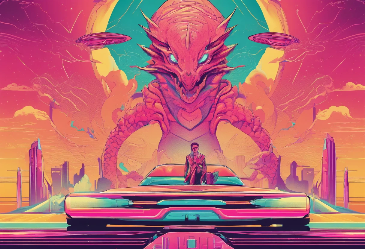 /imagine prompt: Dragon Rider, Art Deco, Simplification, Chromatic, Magical Realism, Synthwave:: t-shirt vector, center composition graphic design, plain background::2 mockup::-2 --upbeta --ar 1:1