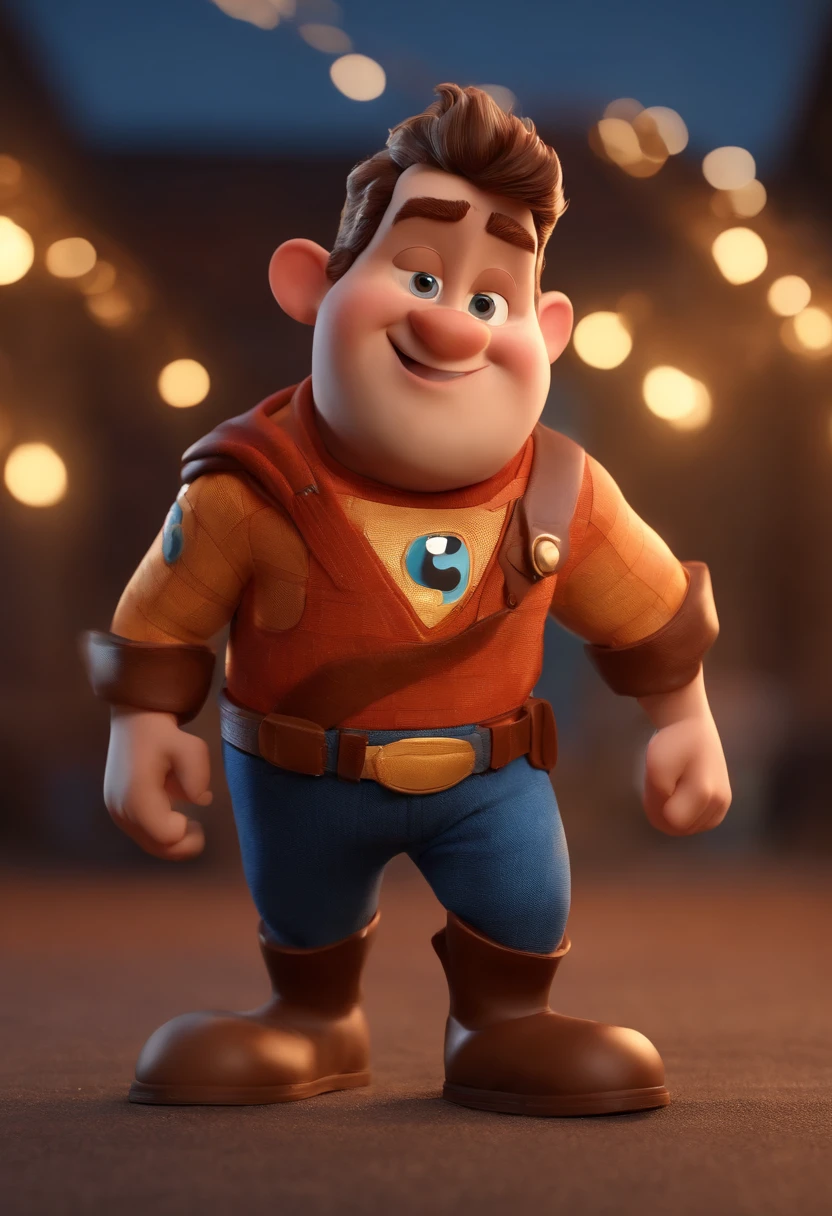 personagem dos desenhos animados de um homem com cavanhaque e uma camisa azul, animation character, Caractere estilizado, animation style rendering, 3D estilizado, Arnold Maya render, 3 d render stylized, toon render keyshot, Personagem 3D, Personagem 3D, 3d rendering stylized, 3 d character render, personagem de desenho animado, Personagem de close up, Pose de personagem, (Estilo Pixar) (master part:1.2) (Bokeh) (best quality) (pele detalhada) (textura detalhada) (8k) (argila) (Cinematic lighting) (foco nítido