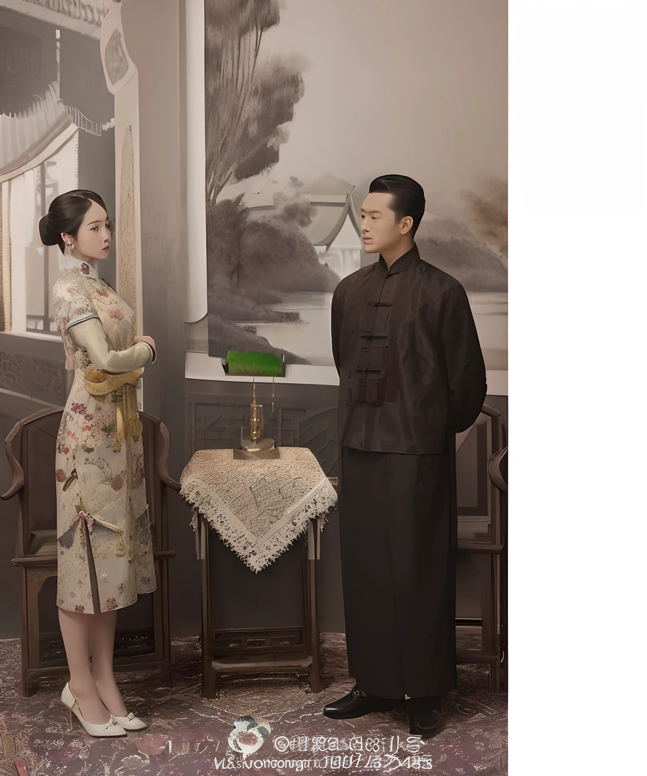 Dark image of a pretty Korean girl being kicked out of her house by her angry father 