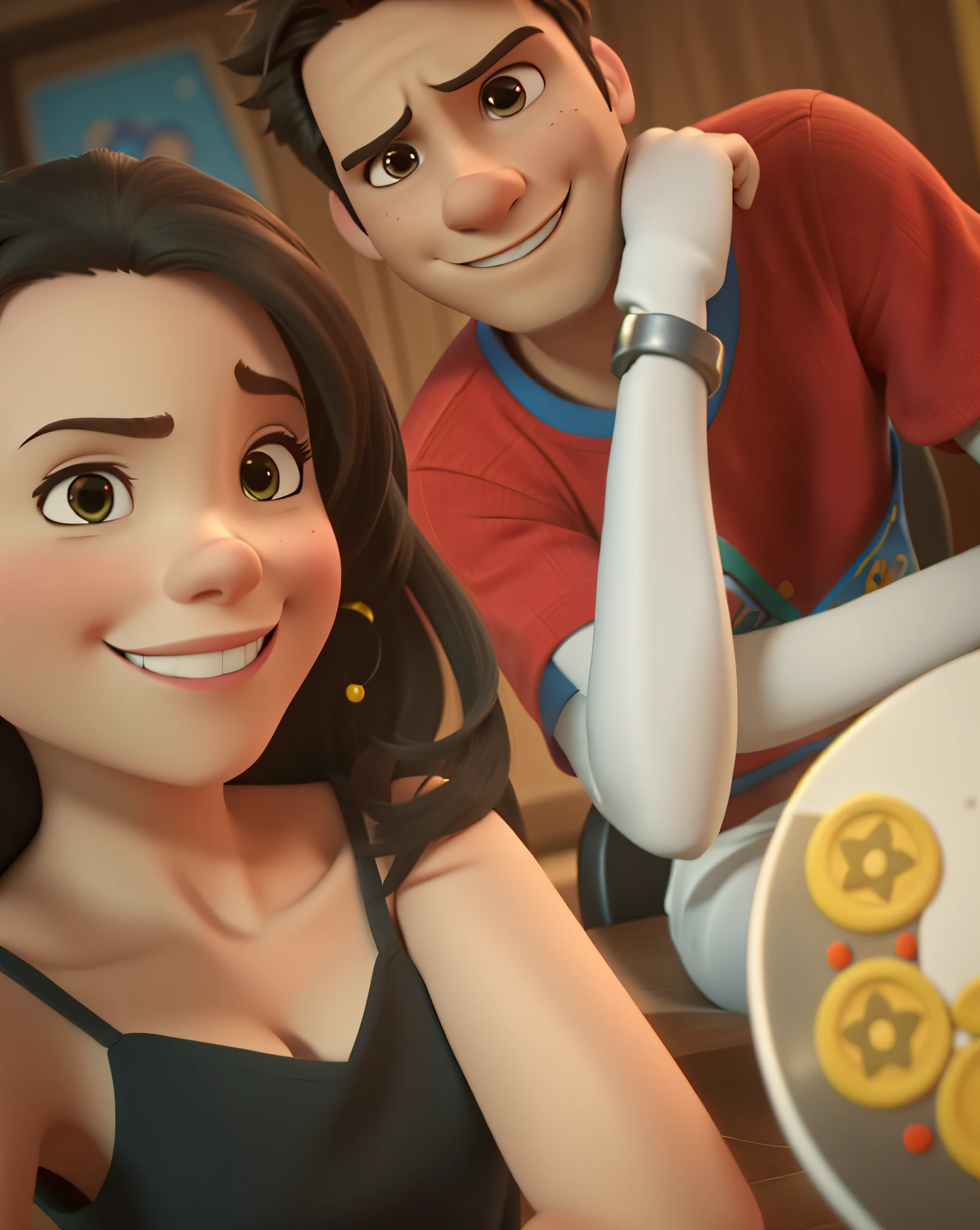 Casal estilo Disney Pixar, alta qualidade, melhor qualidade