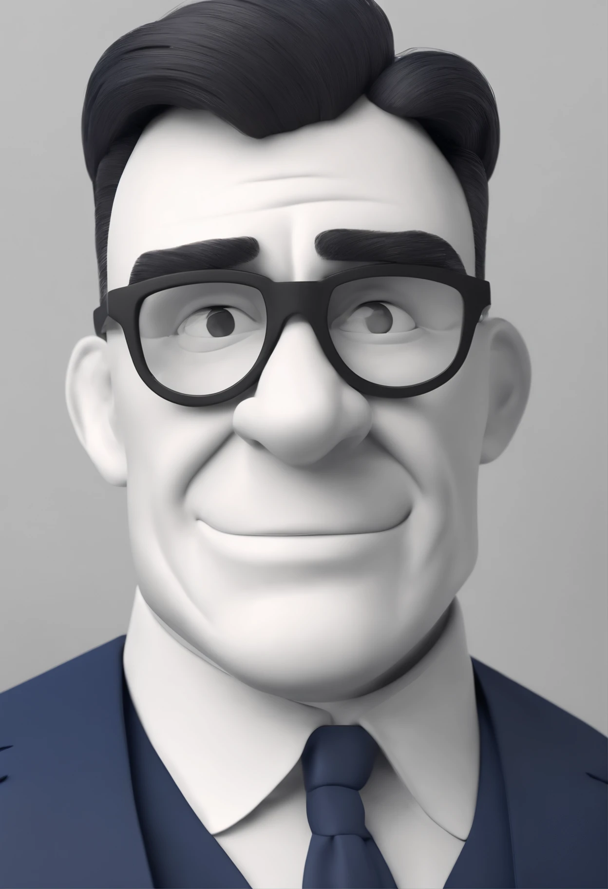 Cartoon character of a man wearing black glasses and a blue shirt, um personagem animado, Caractere estilizado, animation style rendering, 3D estilizado, Arnold Maya render, 3 d render stylized, toon render keyshot, Personagem 3D, Personagem 3D, 3d rendering stylized, 3 d character render, personagem de desenho animado, Personagem de close up, Pose de personagem, (Estilo Pixar) (master part:1.2) (Bokeh) (best quality) (pele detalhada) (textura detalhada) (8k) (argila) (Cinematic lighting) (foco nítido,Senta e vaza a parte superior do corpo