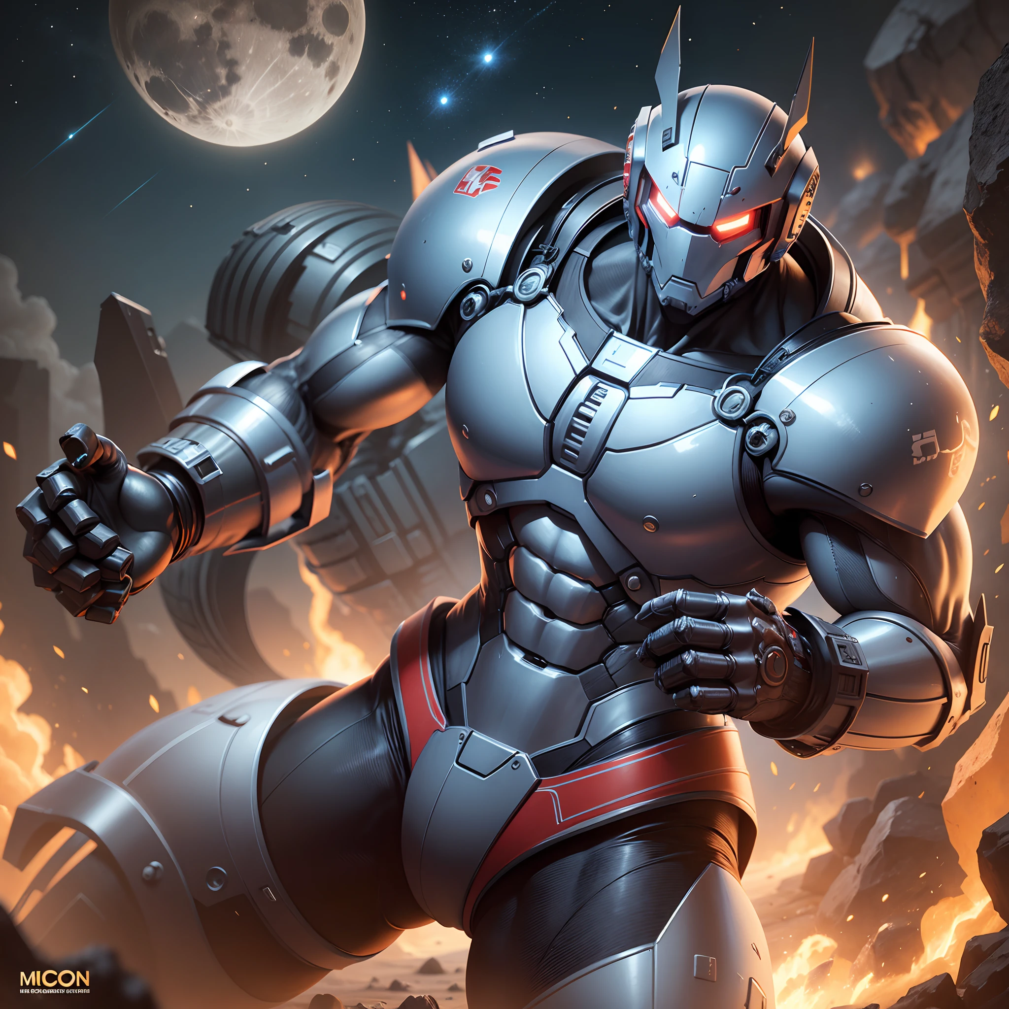 musculat robots fighting in the moon --auto --s2