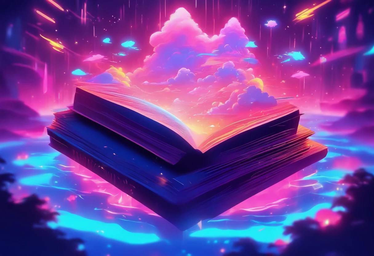 /imagine prompt: Floating Book, Impressionism, Iconography, Pastels, Surrealism, Synthwave:: t-shirt vector, center composition graphic design, plain background::2 mockup::-2 --upbeta --ar 1:1