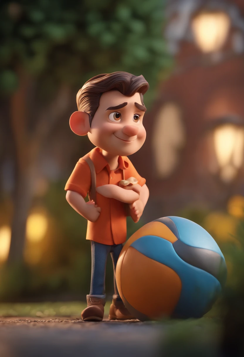 Personagem de desenho animado de um homem usando uma camisa escrita grupo wal, um personagem animado, Caractere estilizado, animation style rendering, 3D estilizado, Arnold Maya render, 3 d render stylized, toon render keyshot, Personagem 3D, Personagem 3D, 3d rendering stylized, 3 d character render, personagem de desenho animado, Personagem de close up, Pose de personagem, (Estilo Pixar) (master part:1.2) (Bokeh) (best quality) (pele detalhada) (textura detalhada) (8k) (argila) (Cinematic lighting) (foco nítido,Senta e vaza a parte superior do corpo