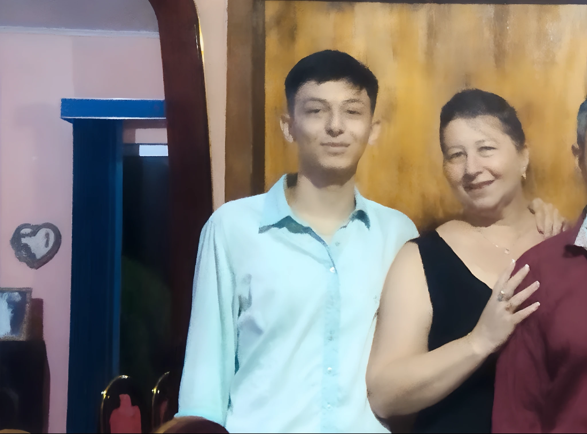 1 menino, 1 mother, 1pai no castelo.