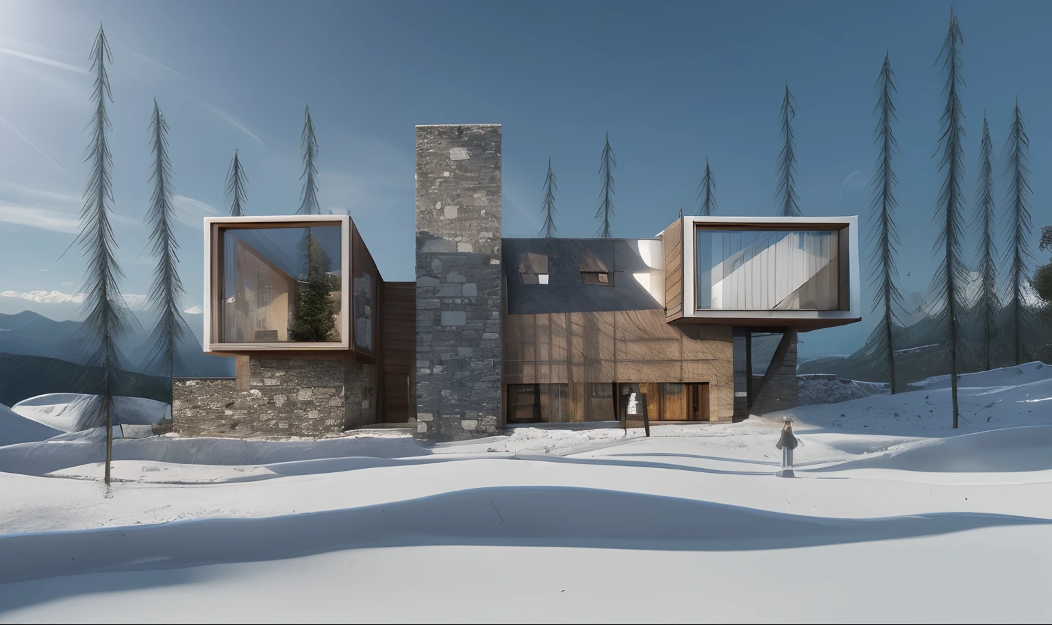une maison dans montagne, with glasses and glasses