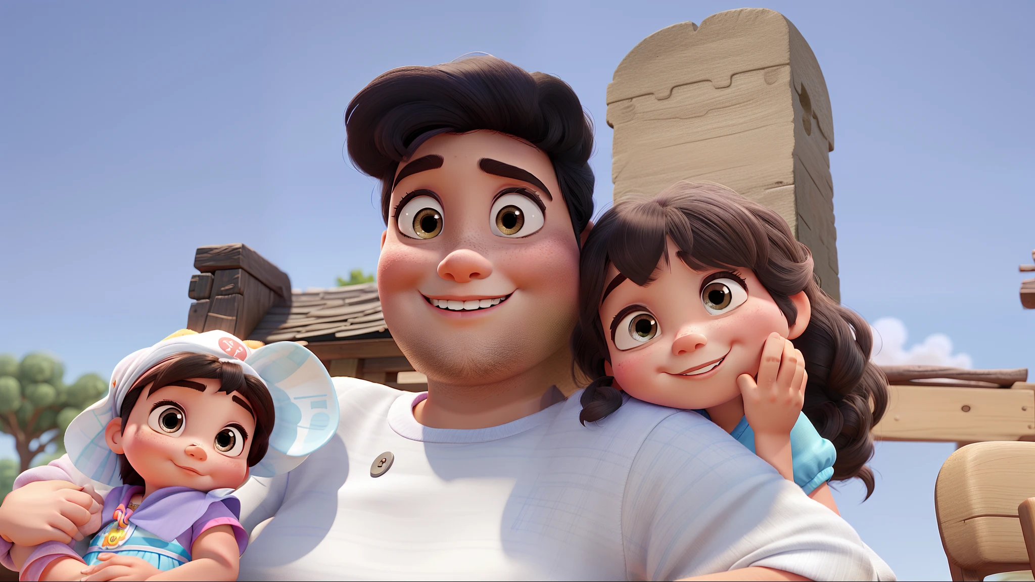 pai, Mother Baby Girl Small Hair, Disney pixar |