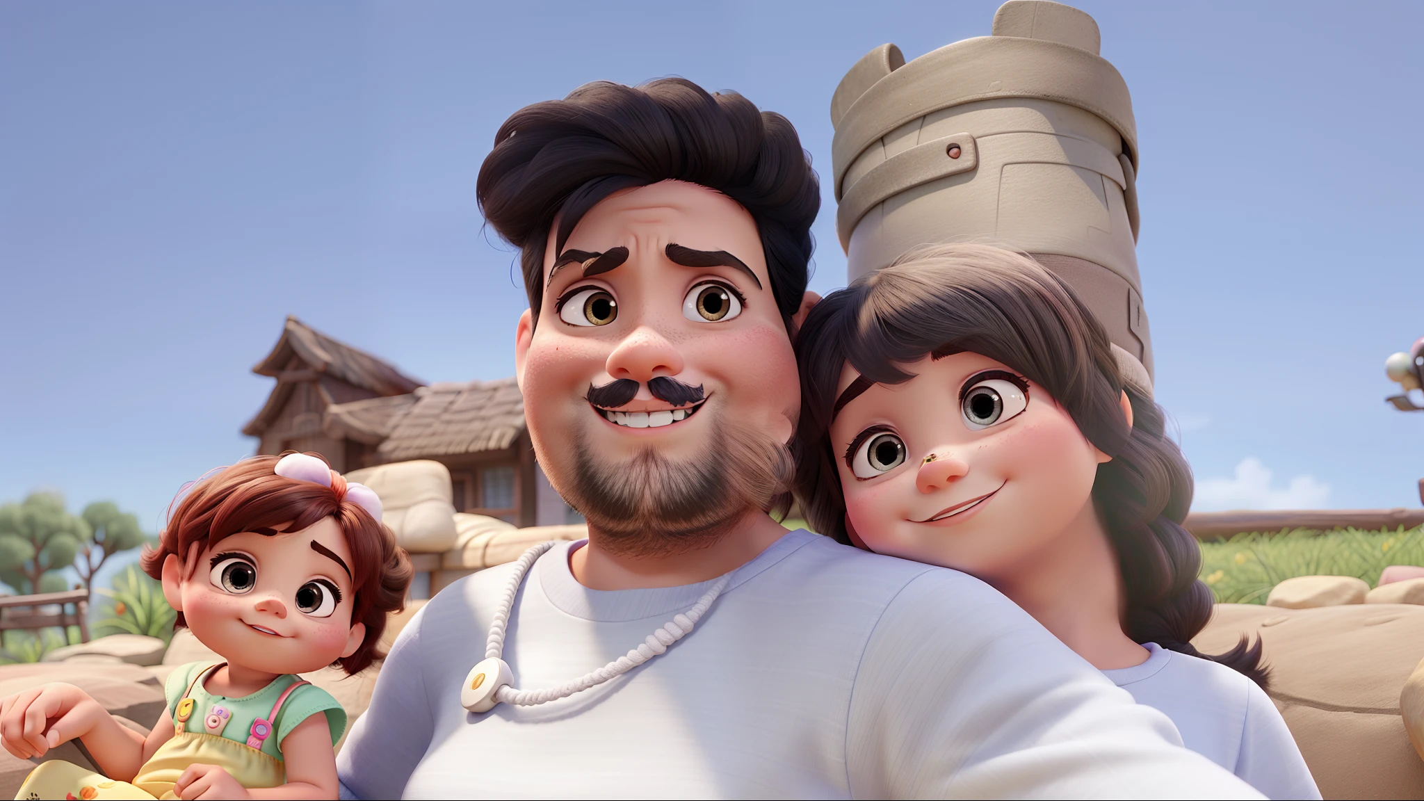 pai, Mother Baby Girl Small Hair, Disney pixar |